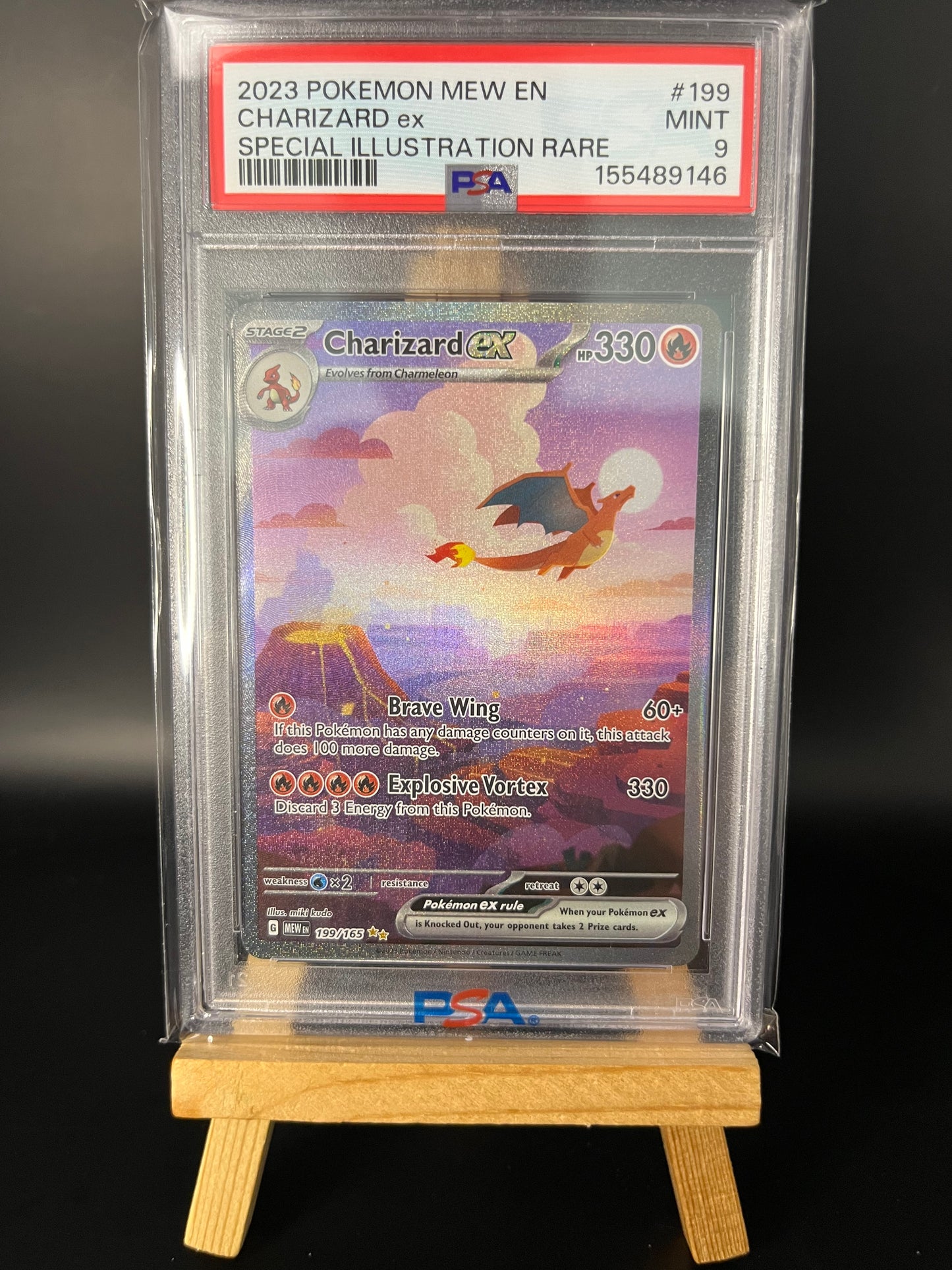 Pokémon Karten Charizard ex (MEW 199) PSA 9 - 151 - English
