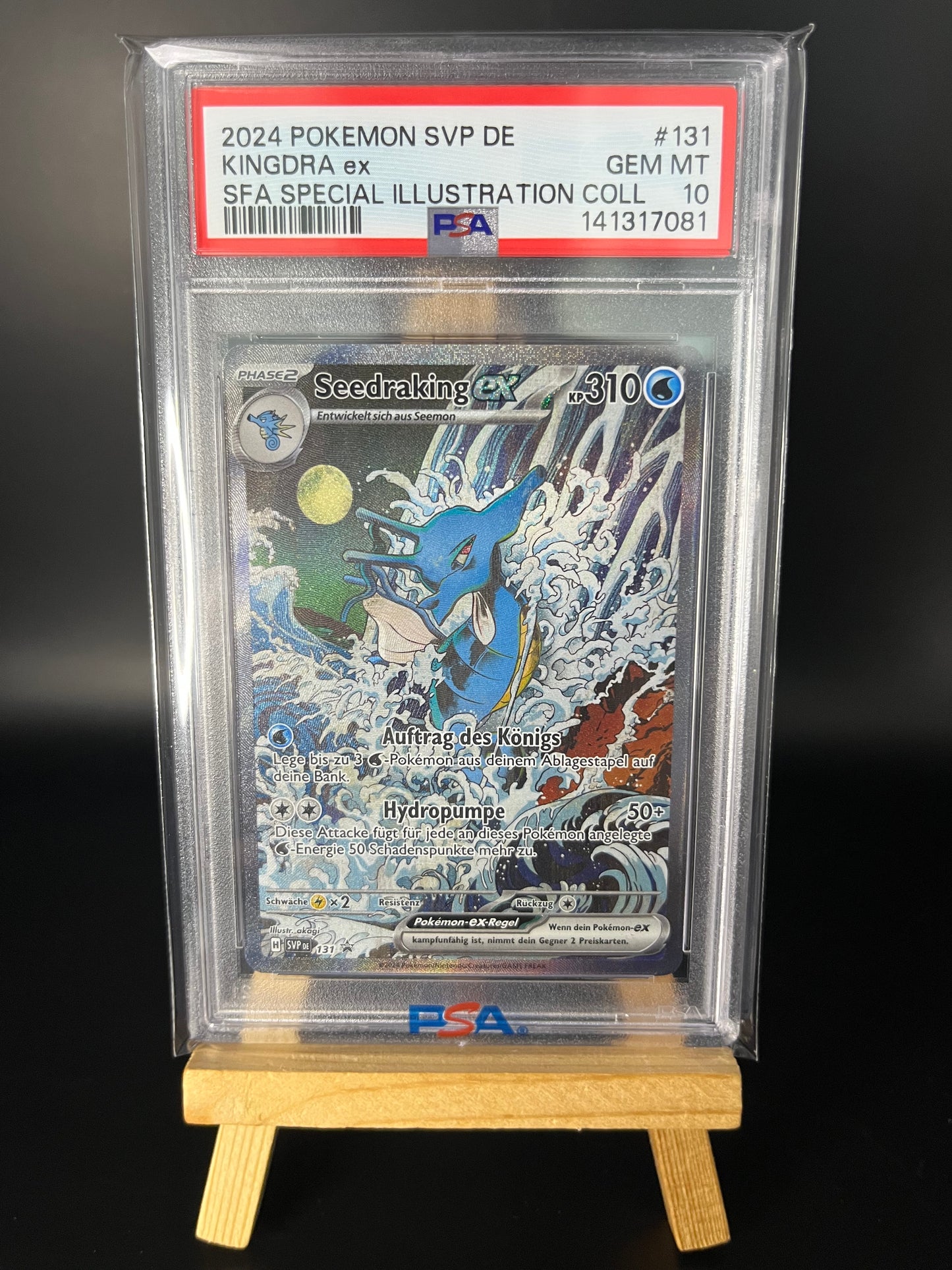 Pokemon Karte Seedraking ex (SVP 131) PSA 10 - SV Black Star Promos - Deutsch