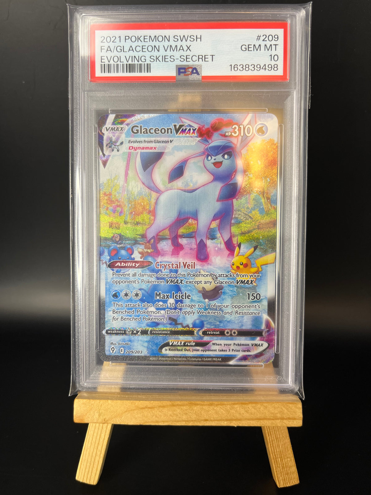 Pokémon Karte Glaziola VMAX (EVS 209) PSA 10 - Evolving Skies - English
