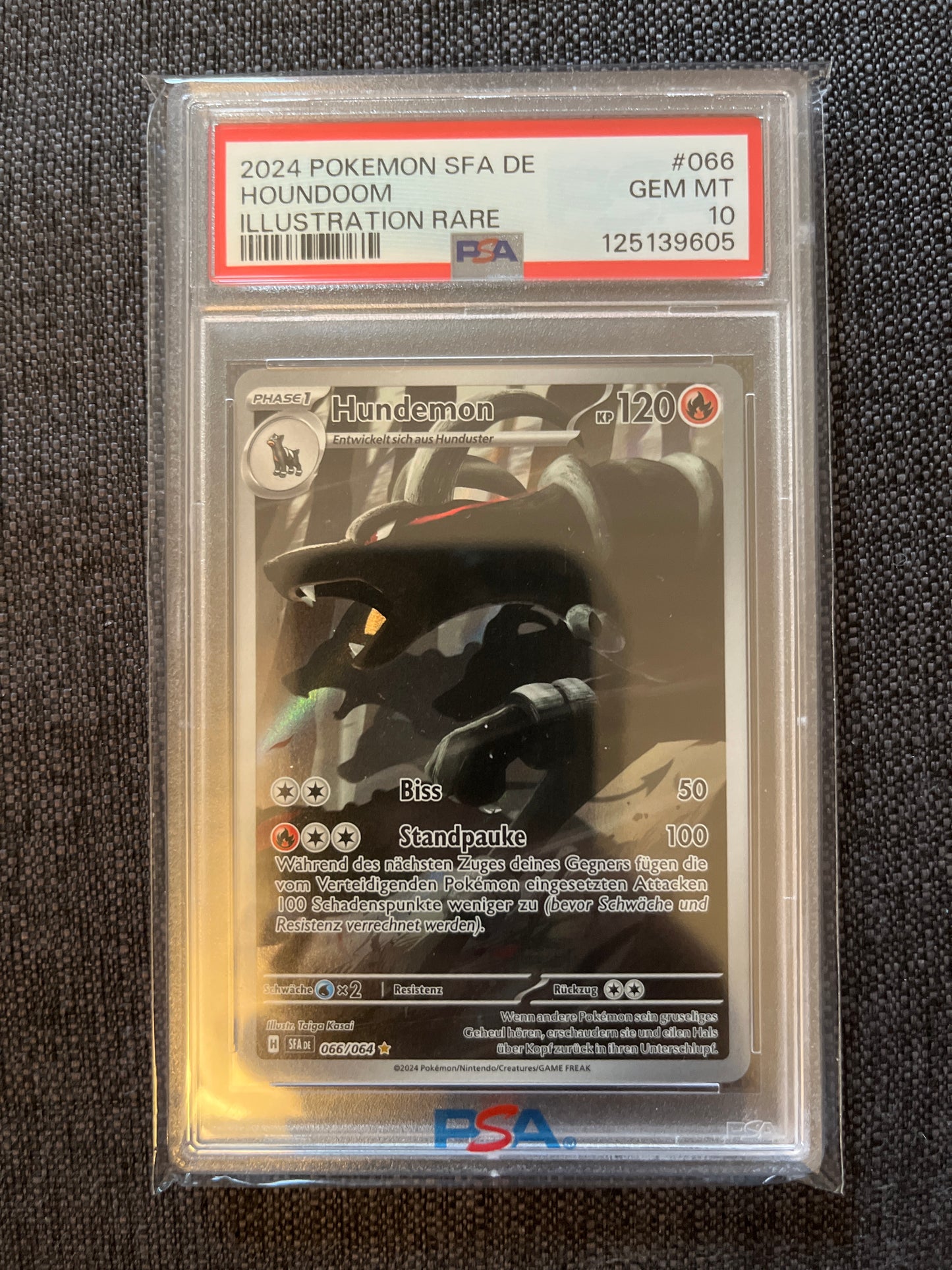 Pokemon Karte Hundemon (SFA 066) PSA 10 - Nebel der Sagen - Deutsch