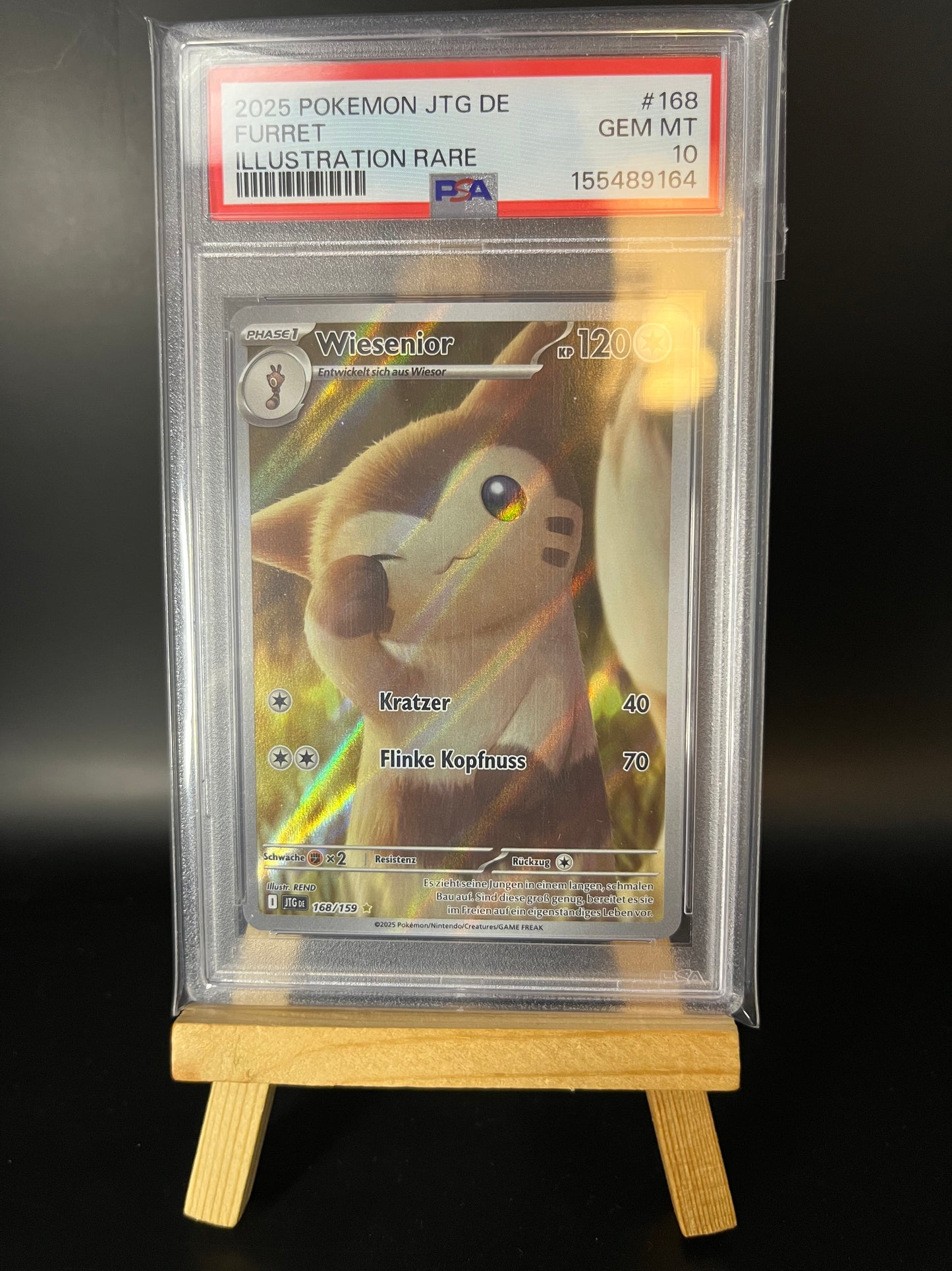 Pokemon Karte Wiesenior (JTG 168) PSA 10 - Reisegefährten - Deutsch