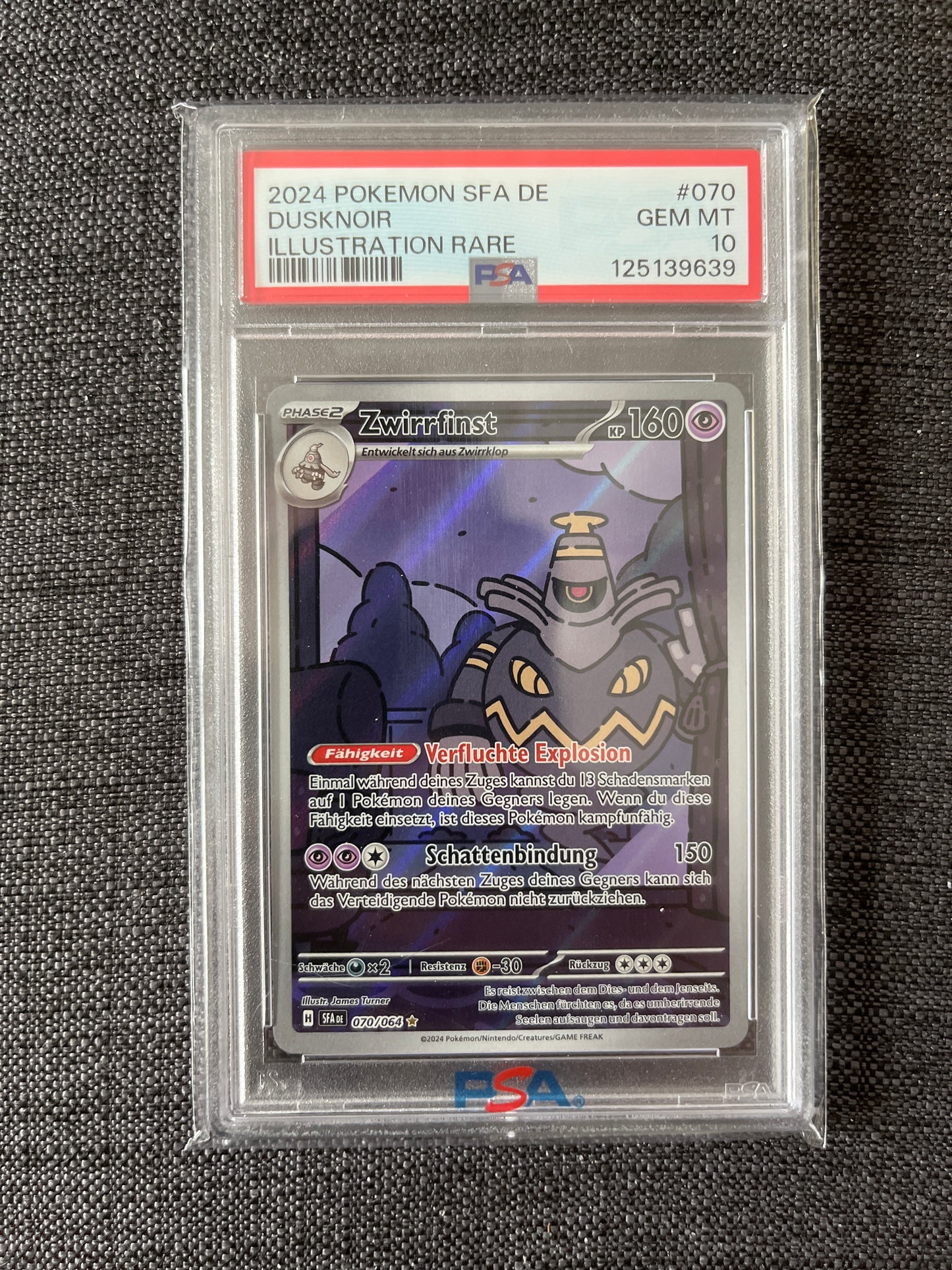Pokemon Karte Zwirrfinst (SFA 070) PSA 10 - Nebel der Sagen - Deutsch
