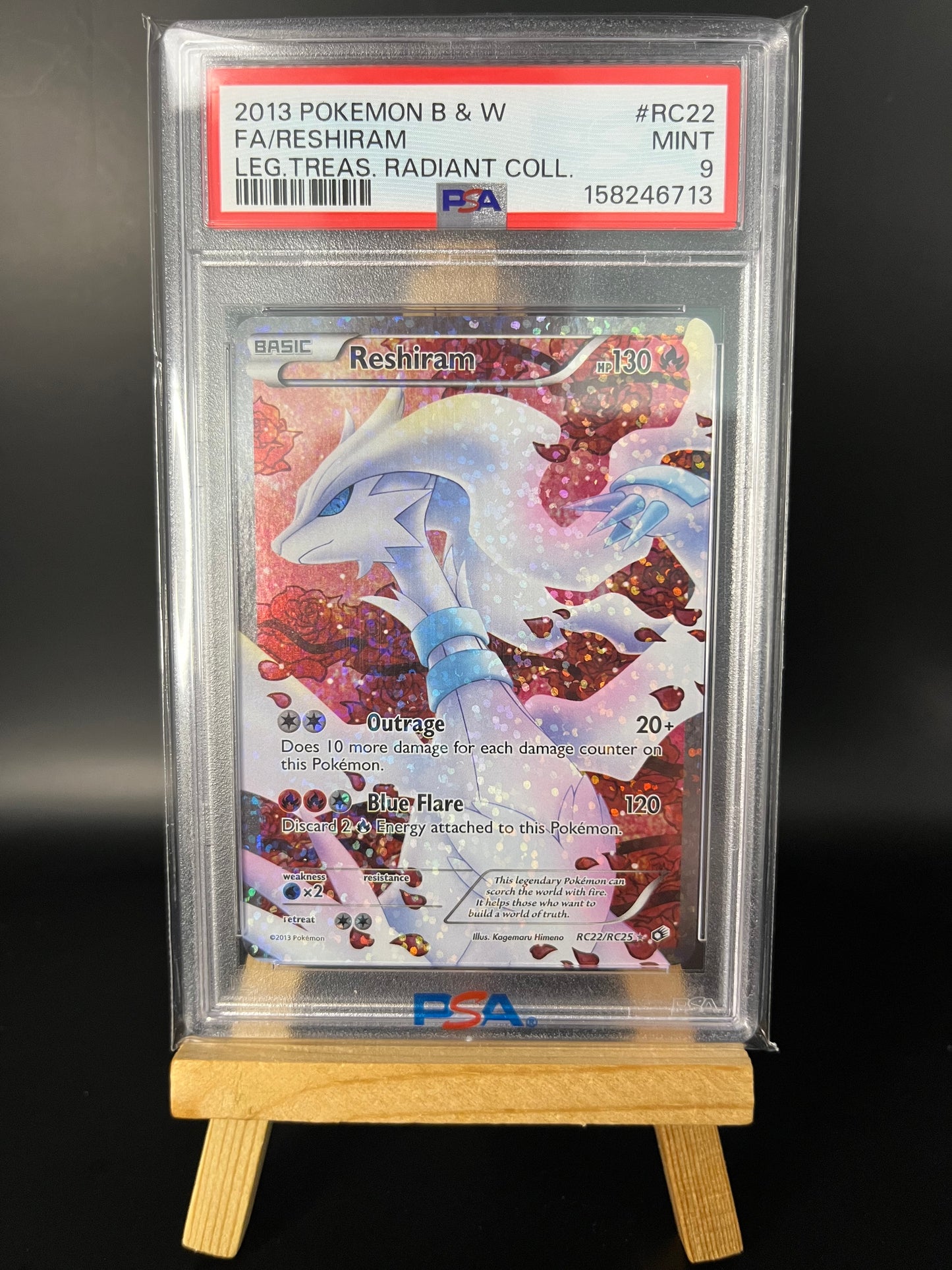 Pokémon Karte Reshiram (LTR RC22) PSA 9 - Legendary Treasures - English