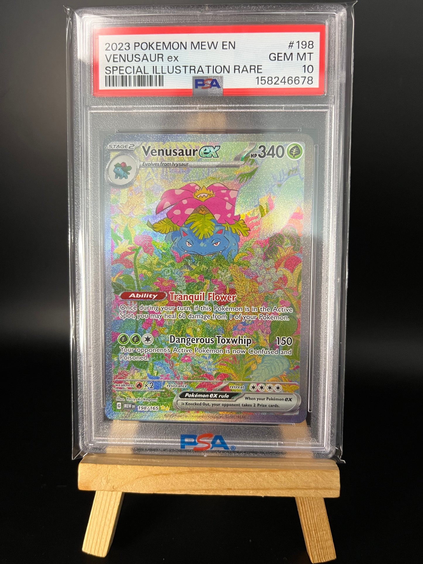 Pokemon Karte Bisaflor - Venusaur ex (MEW 198) PSA 10 - 151 - English