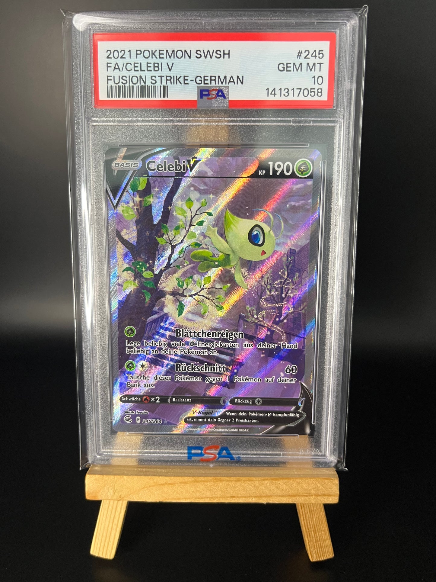 Pokemon Karte Celebi V (FST 245) PSA 10 - Fusionsangriff - Deutsch