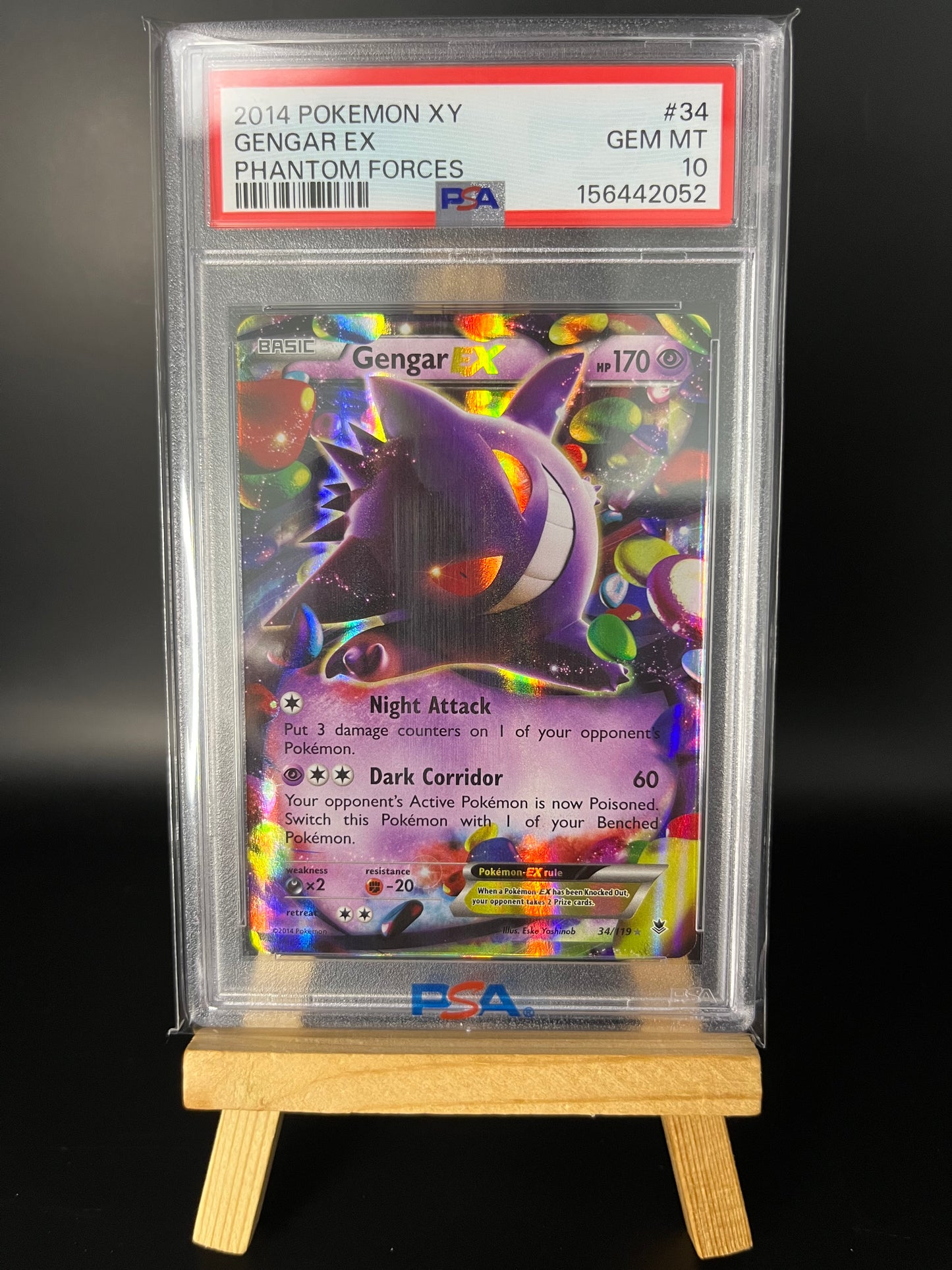 Pokémon Karte Gengar EX (PHF 34) PSA 10 - Phantom Forces - English