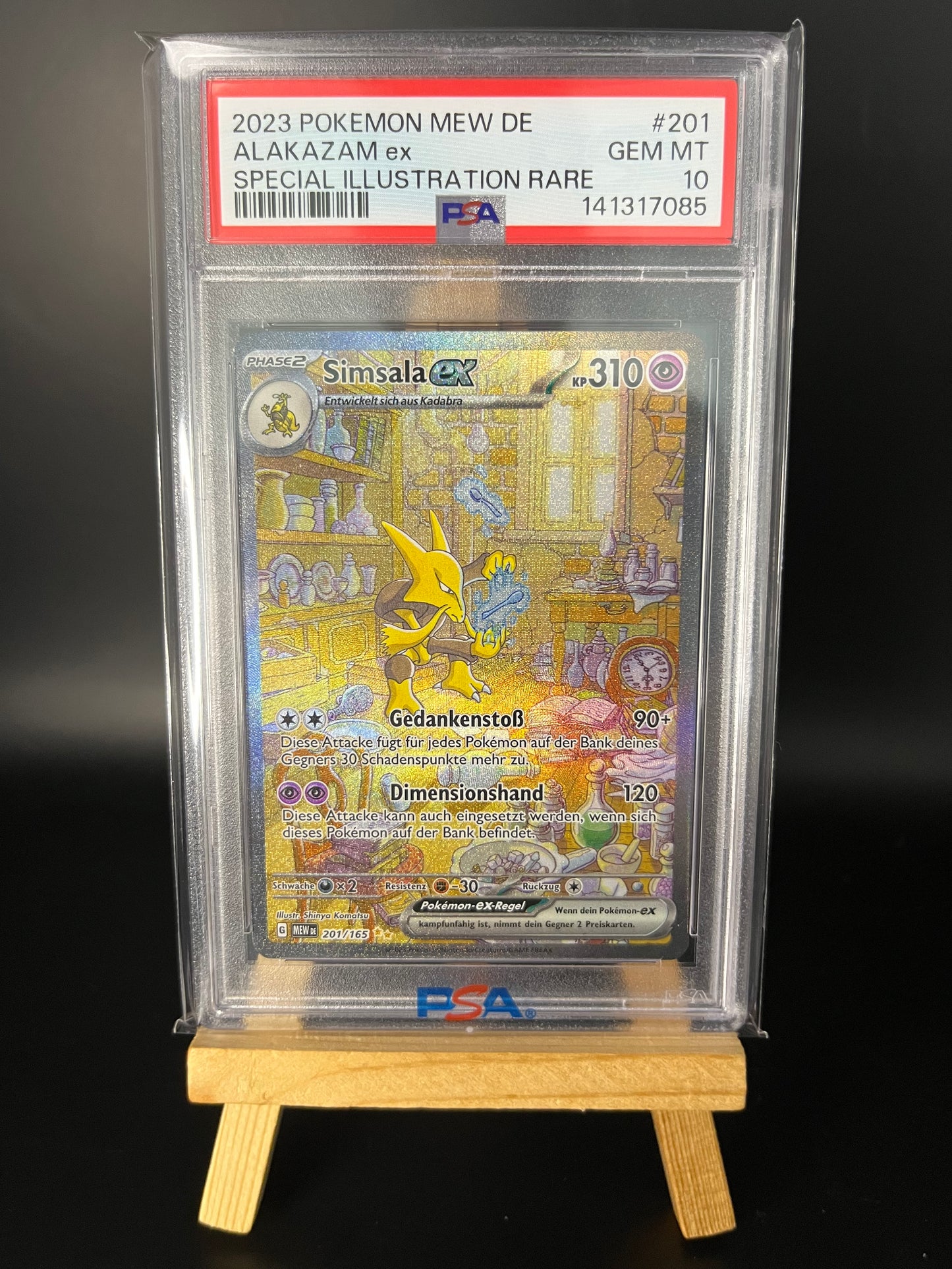 Pokemon Karte Simsala ex (MEW 201) PSA 10 - 151 - Deutsch