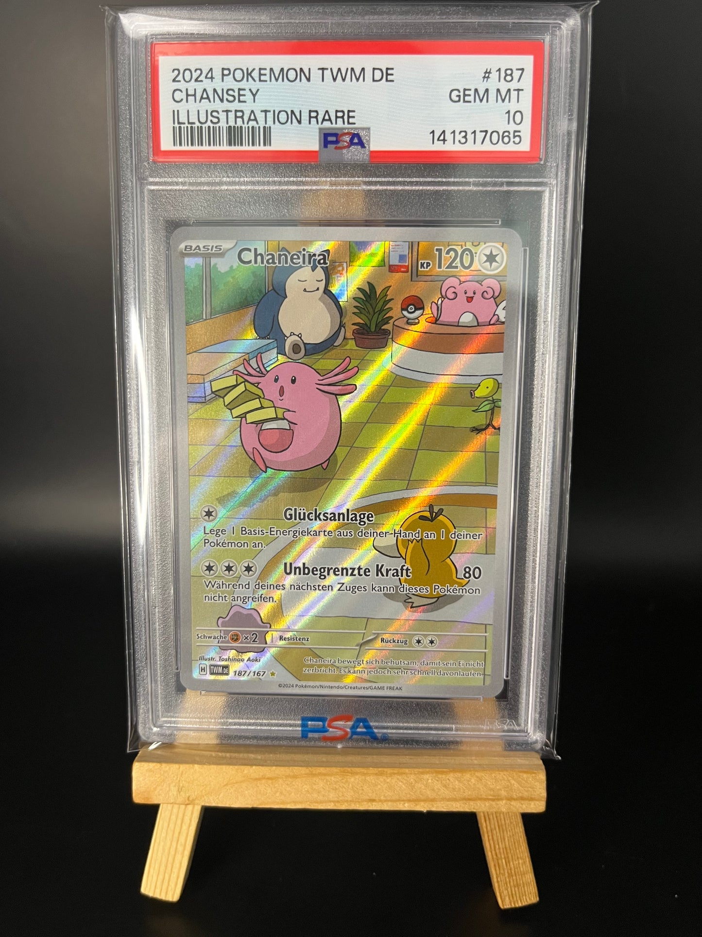 Pokemon Karte Chaneira (TWM 187) PSA 10 - Maskerade im Zwielicht - Deutsch