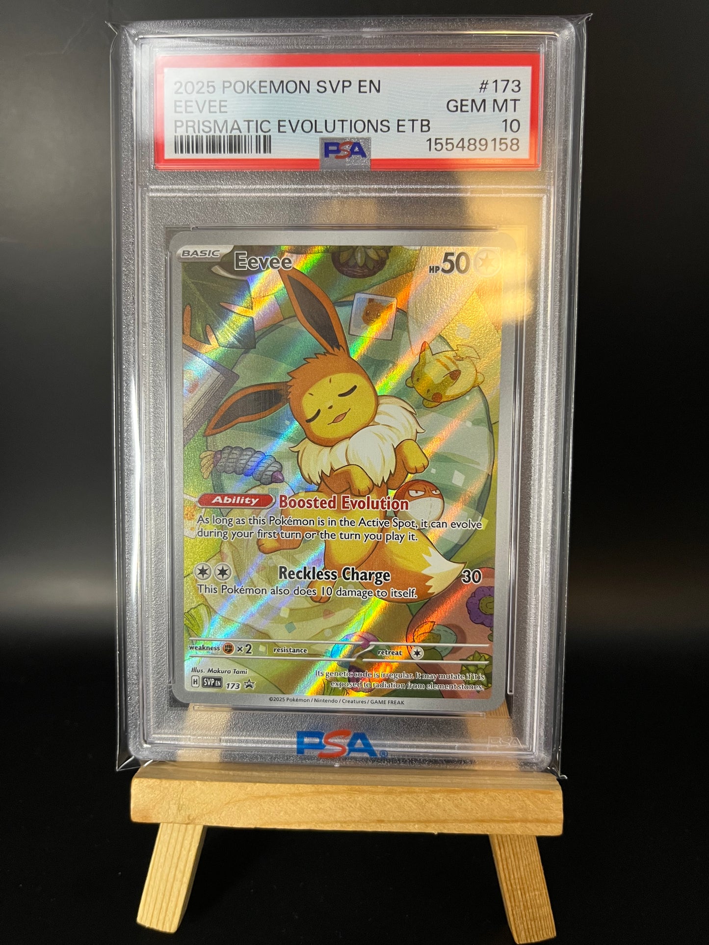 Pokemon Karte Evoli - Eevee (SVP 173) PSA 10 - SV Black Star Promos - English