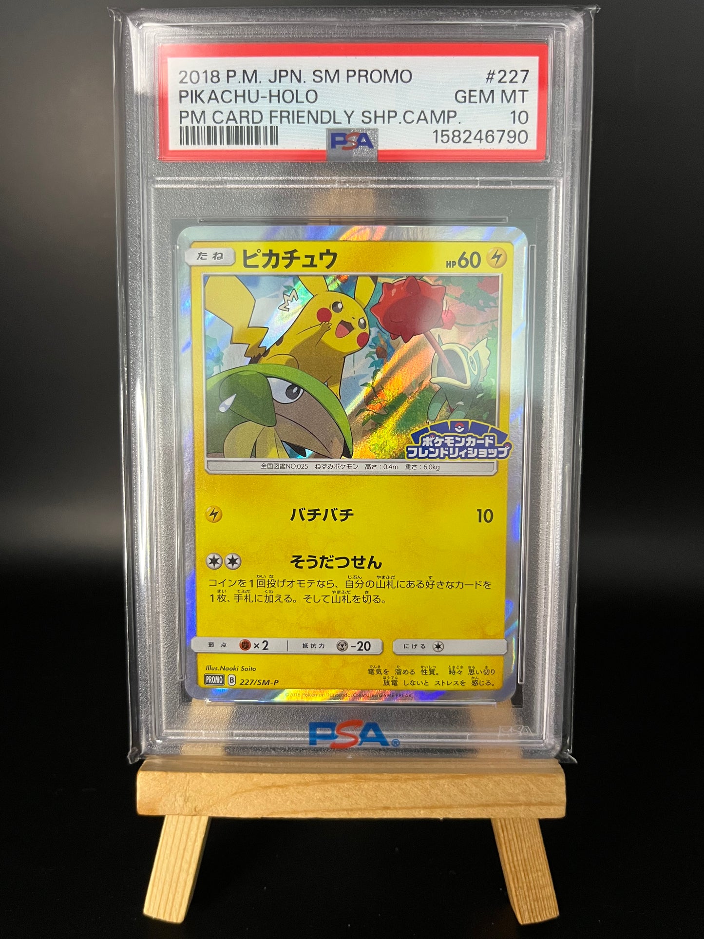 Pokémon Karte Pikachu (SM-P 227) PSA 10 - Sun & Moon Promos - Japanese