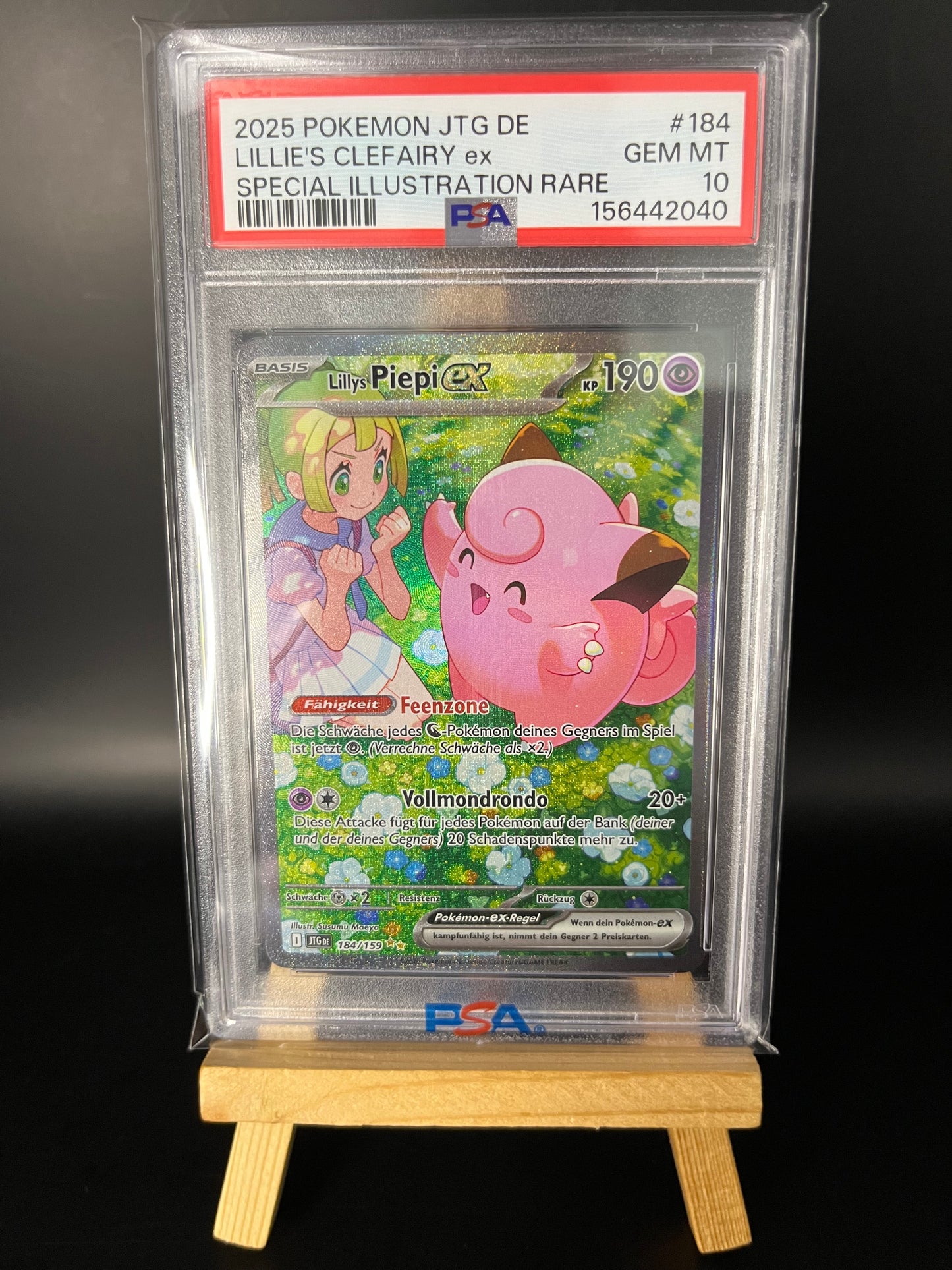 Pokémon Karte Lillys Piepi ex (JTG 184) PSA 10 - Reisegefährten - Japanese