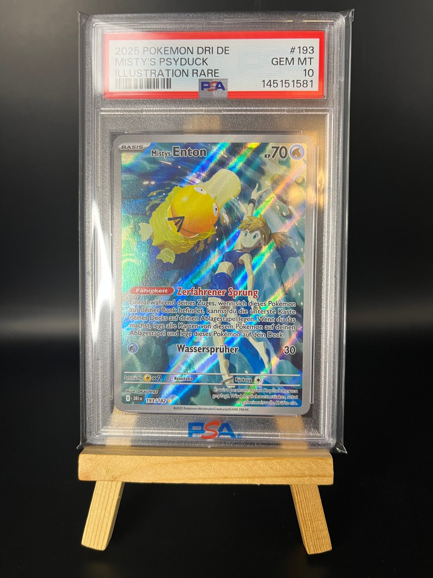Pokemon Karte Mistys Enton (DRI 193) PSA 10 - Ewige Rivalen - Deutsch