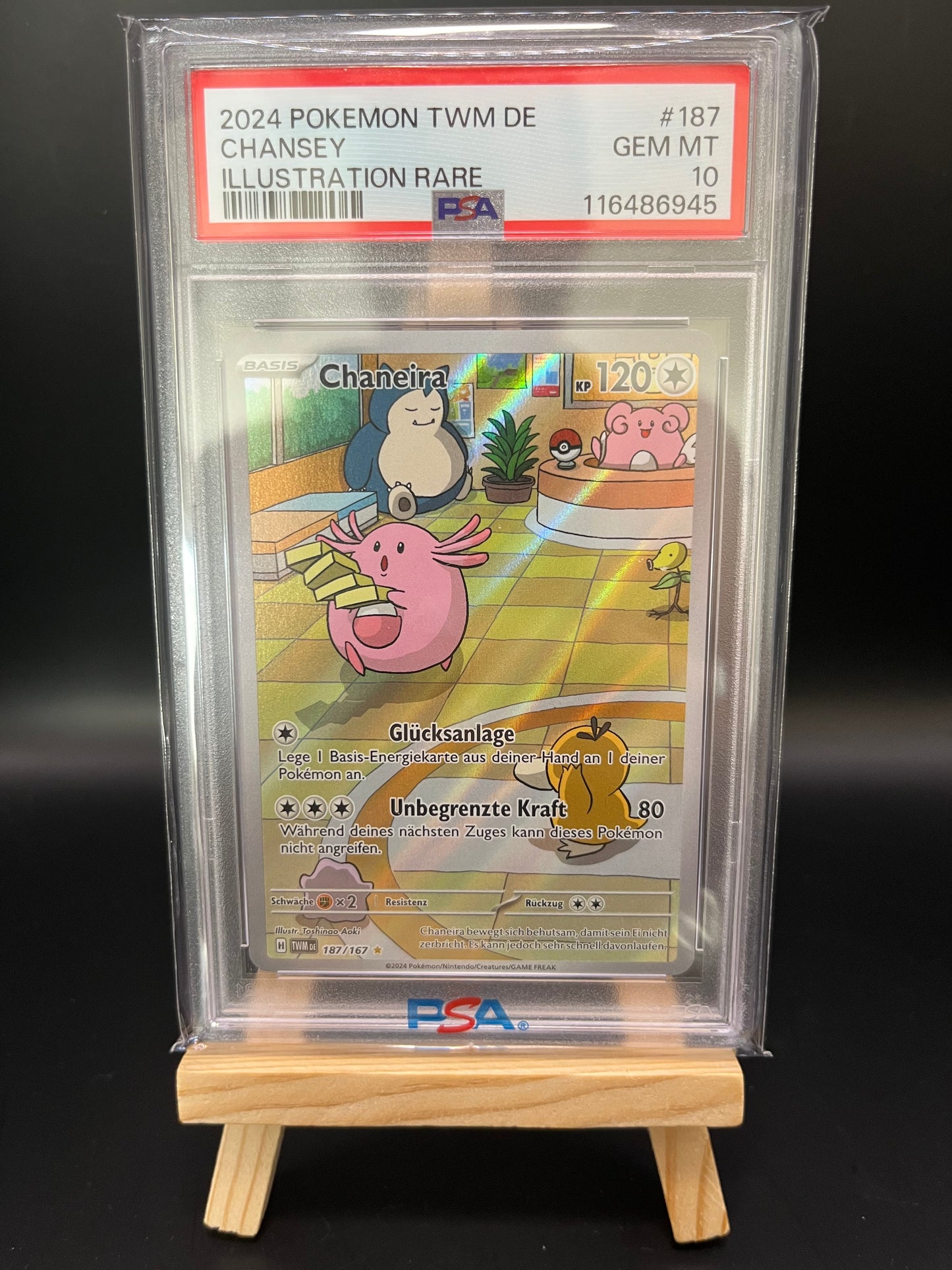 Pokemon Karte Chaneira (TWM 187) PSA 10 - Maskerade im Zwielicht - Deutsch