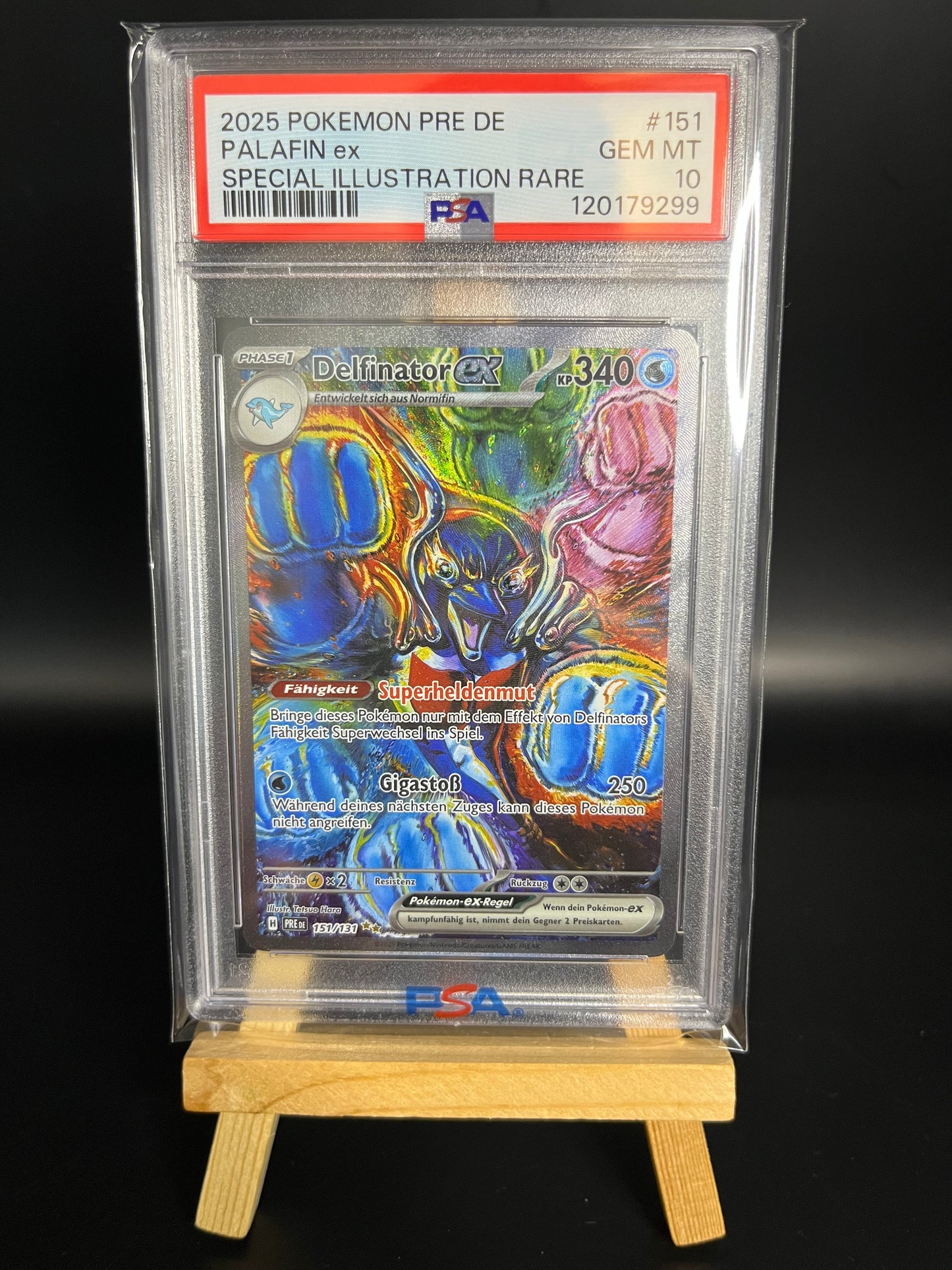 Pokemon Karte Delfinator ex (PRE 151) PSA 10 Pop 3! - Prismatische Entwicklungen - Deutsch