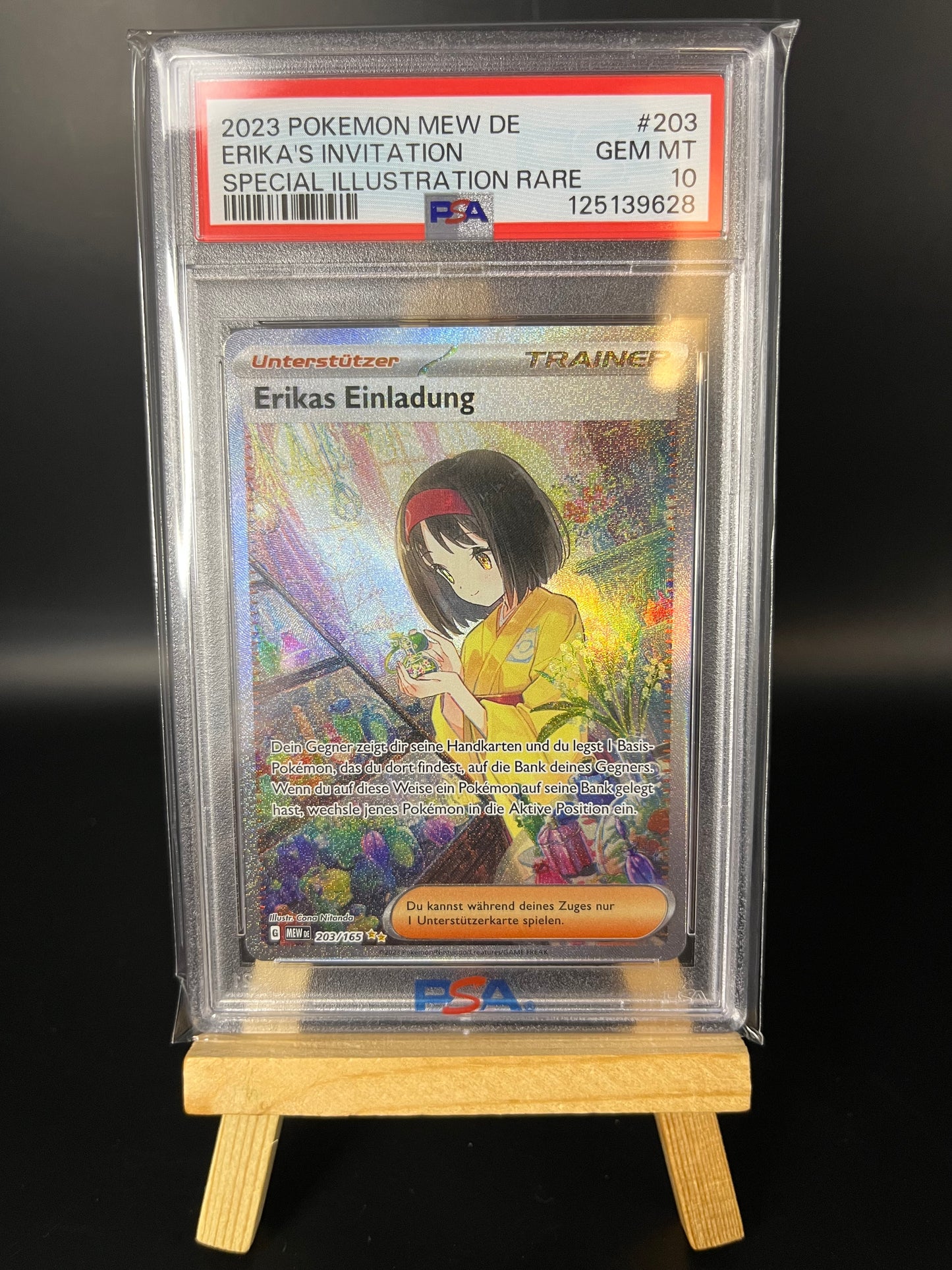 Pokemon Karte Erikas Einladung (MEW 203) PSA 10 - 151 - Deutsch