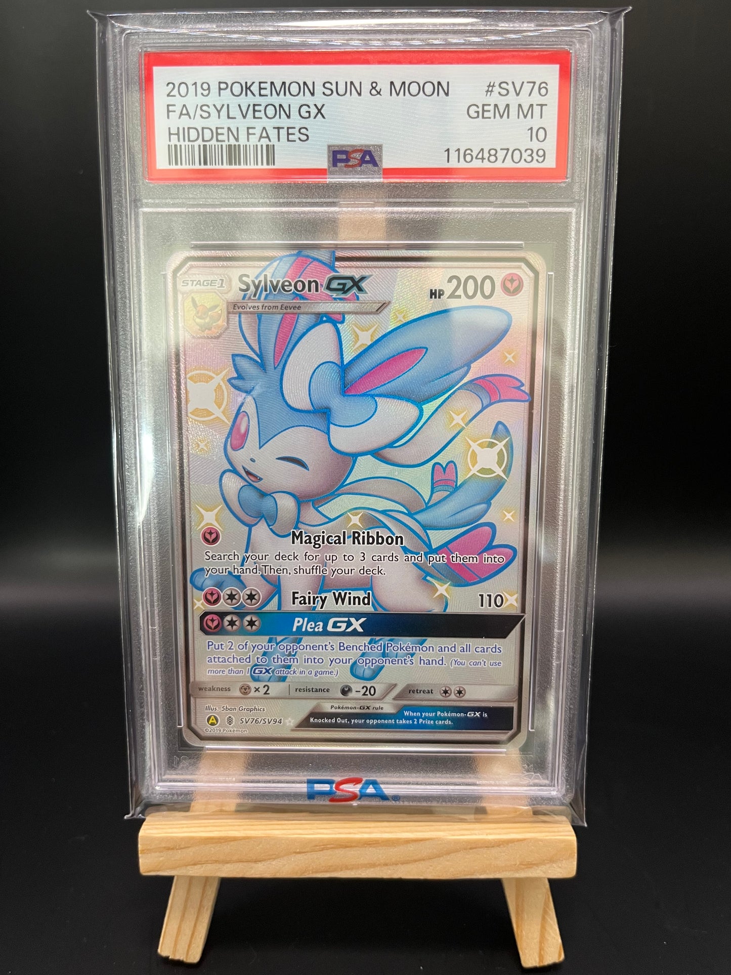 Pokemon Karte Feelinara - Sylveon GX (HIF SV76) PSA 10 - Hidden Fates - English