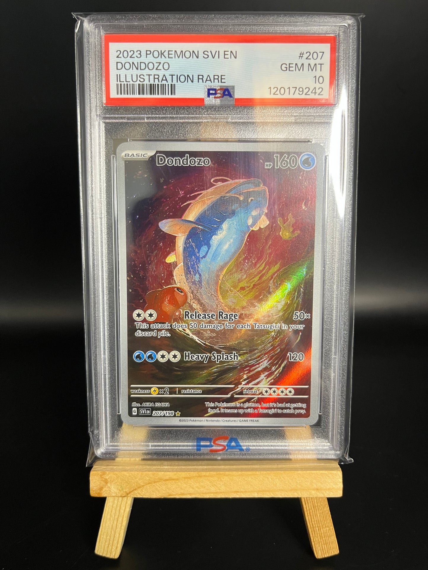 Pokemon Karte Heerashai - Dondozo (SVI 207) PSA 10 - Karmesin und Purpur - English