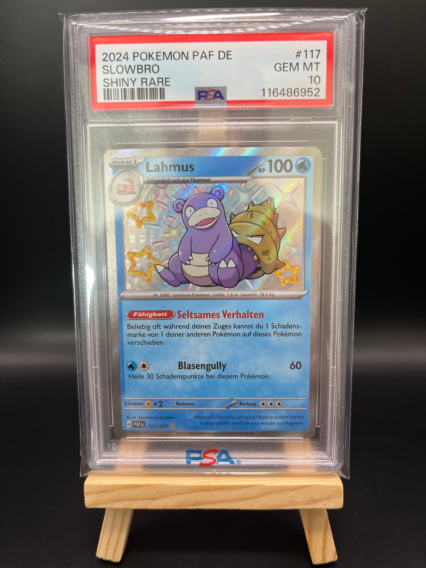 Pokemon Karte Lahmus (PAF 117) PSA 10 - Pop 2! - Paldeas Schicksale - Deutsch