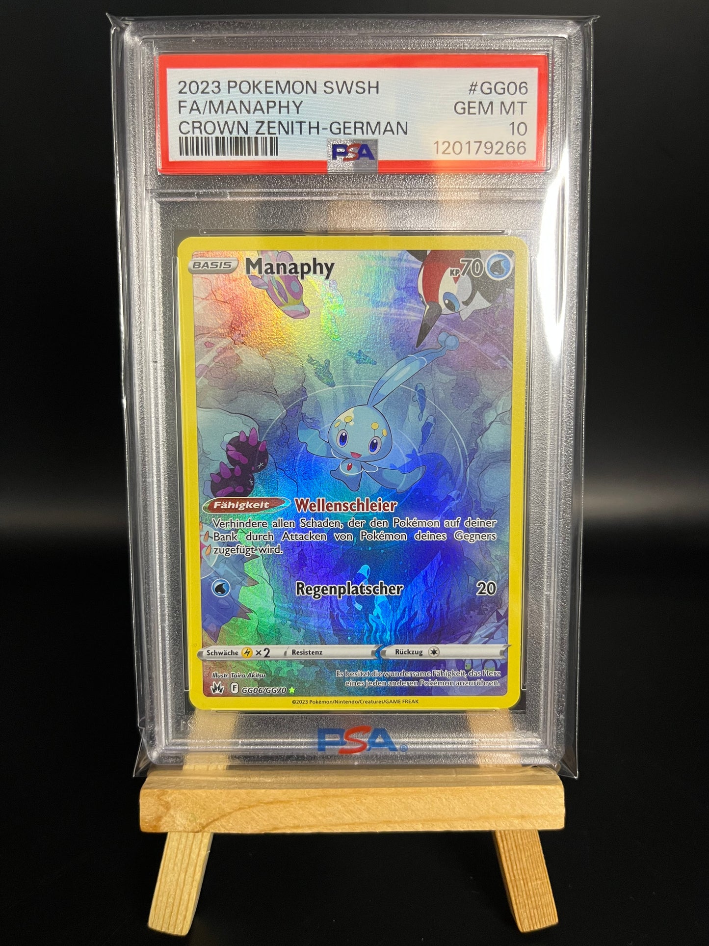 Pokemon Karte Manaphy (CRZ GG06) PSA 10 - Zenit der Könige - Deutsch