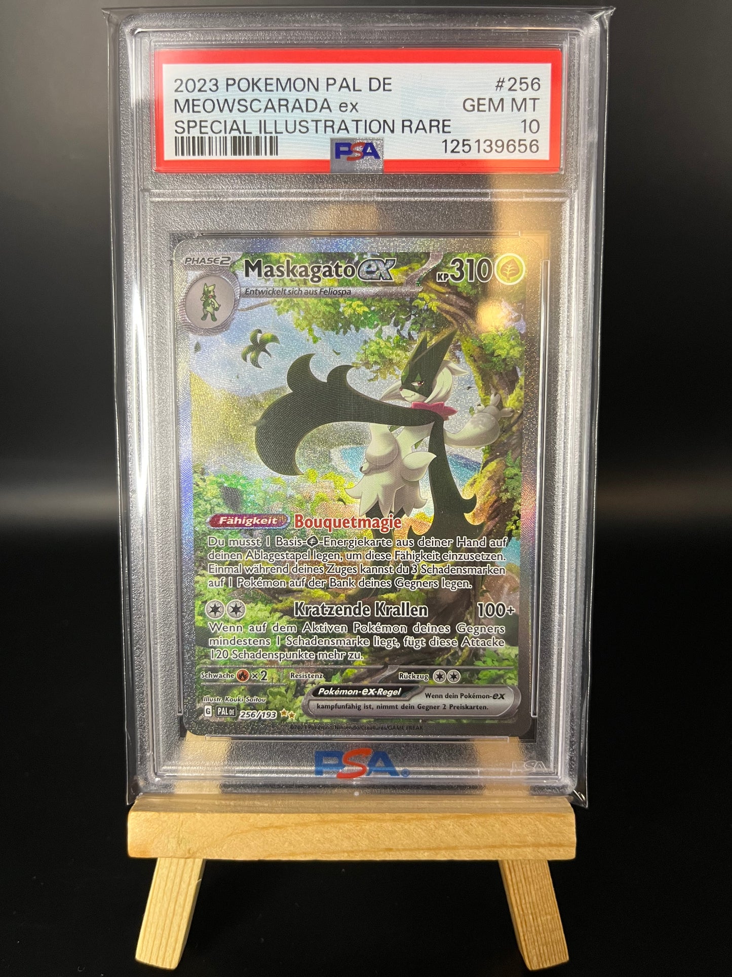 Pokemon Karte Maskagato ex (PAL 256) PSA 10 - Entwicklungen in Paldea - Deutsch