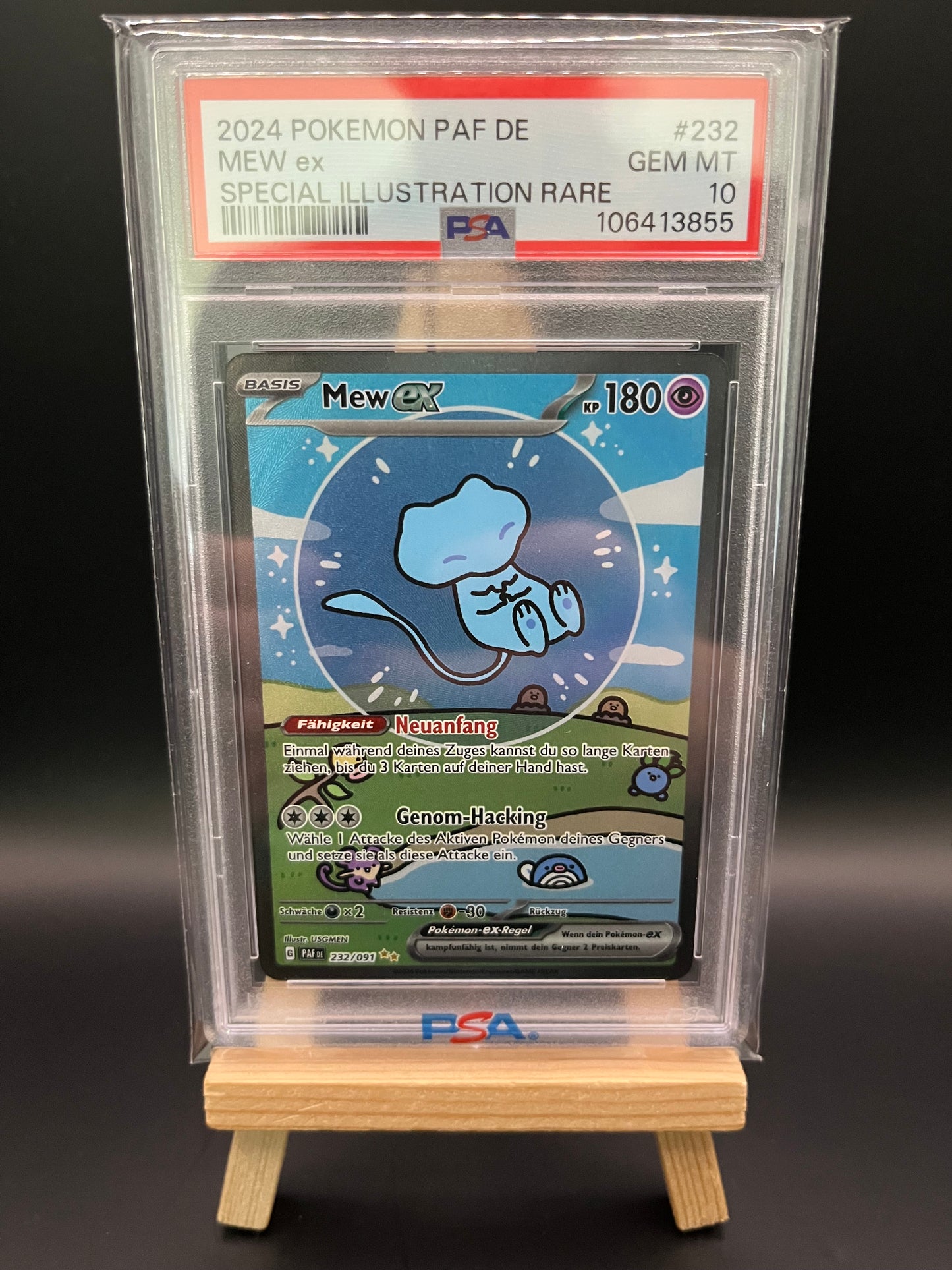 Pokemon Karte Mew ex (PAF 232) PSA 10 - Paldeas Schicksale - Deutsch