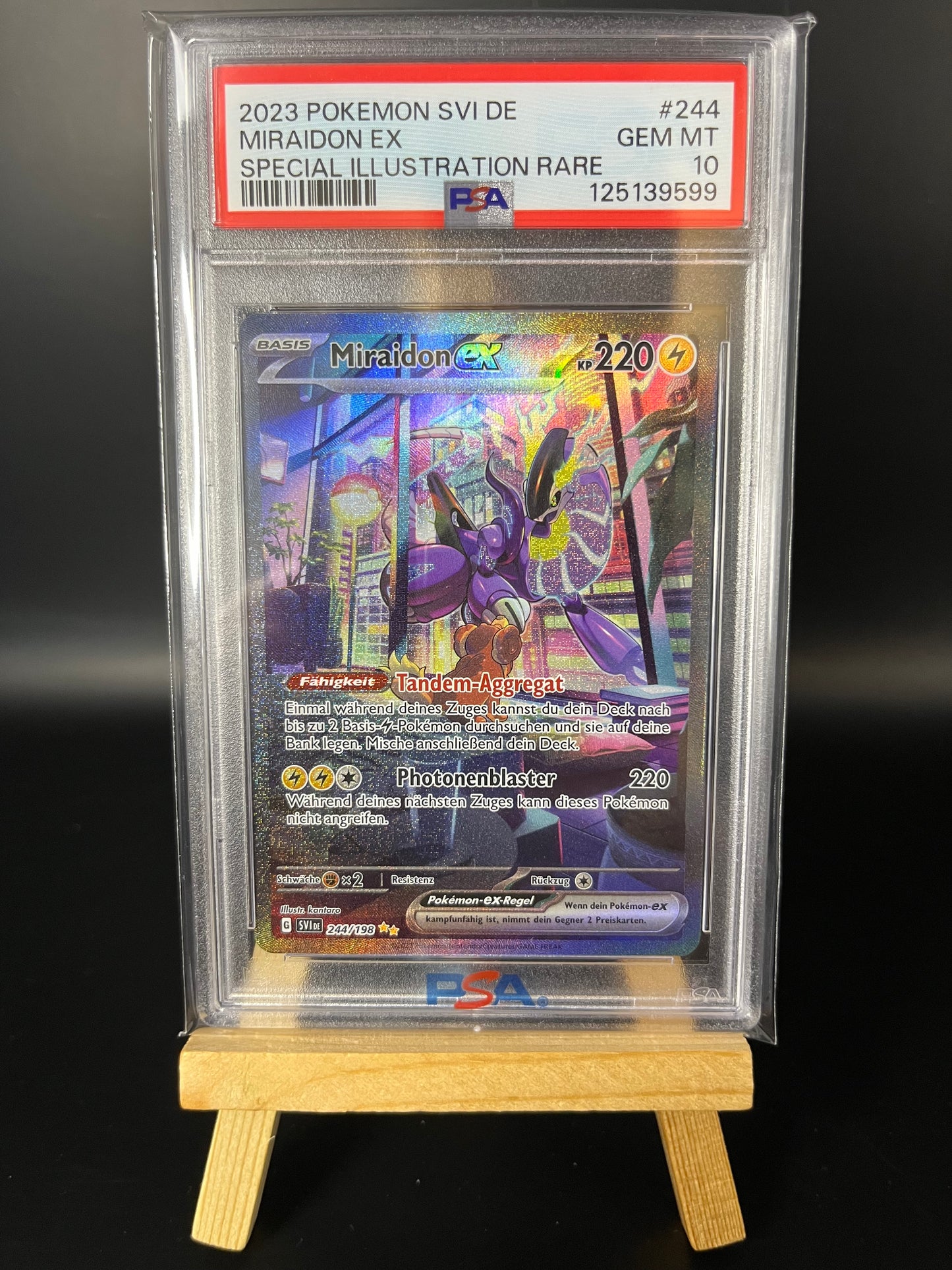 Pokemon Karte Miraidon ex (SVI 244) PSA 10 - Scarlet & Violet - Deutsch