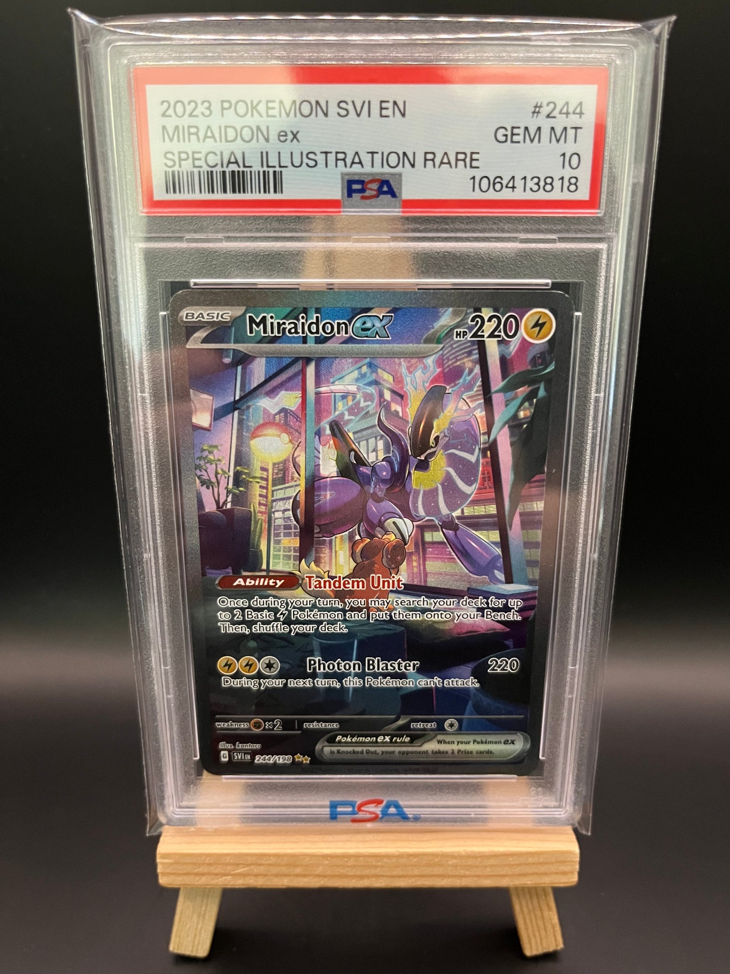 Pokemon Karte Miraidon ex (SVI 244) PSA 10 - Scarlet & Violet - Englisch