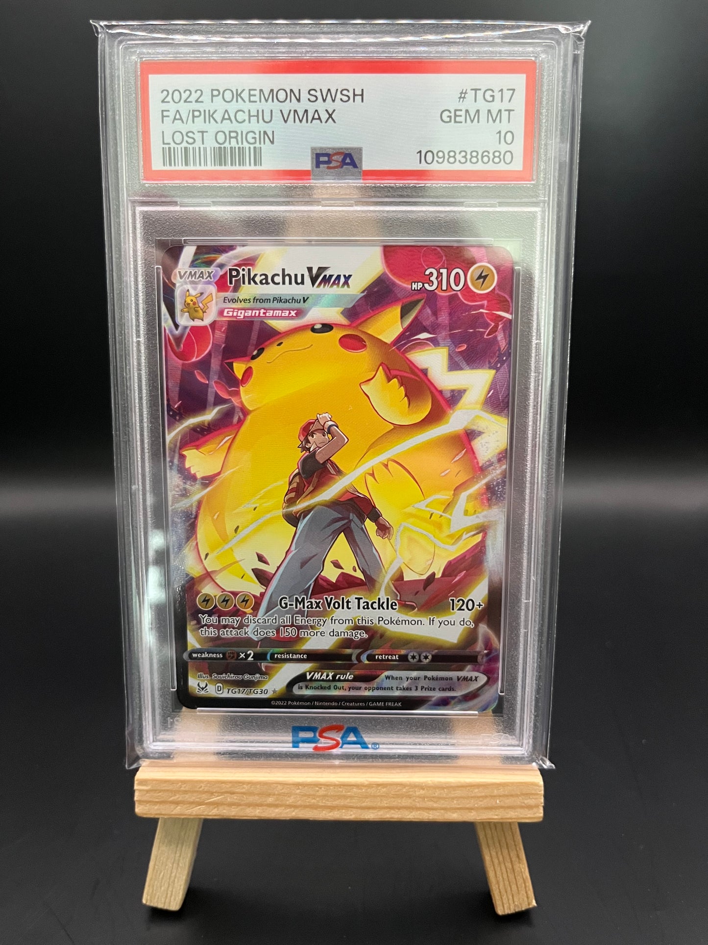 Pokemon Karte Pikachu VMAX (LOR TG17) PSA 10 - Lost Origin - Englisch