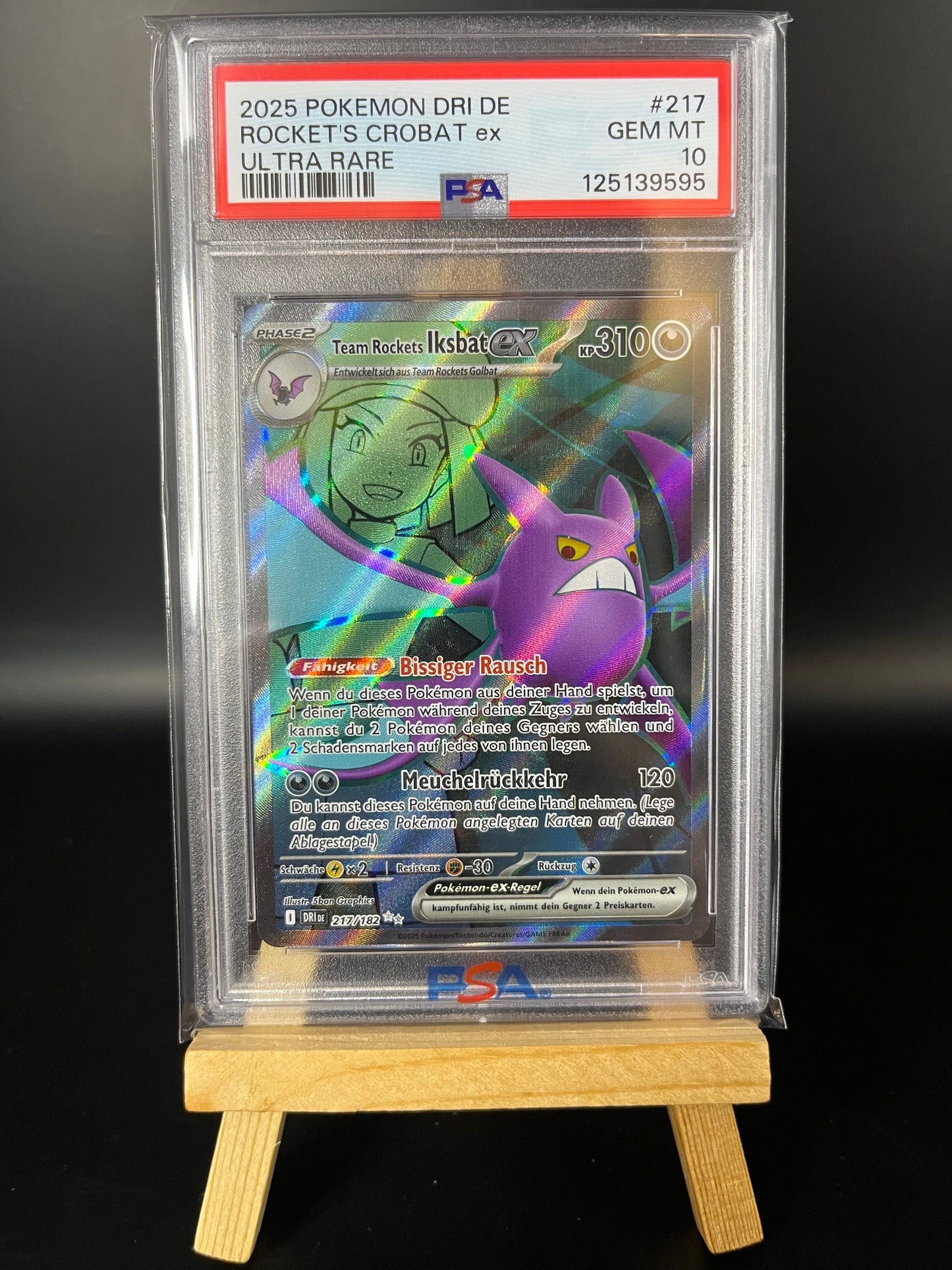 Pokemon Karte Team Rockets Iksbat ex (DRI 217) PSA 10 - Ewige Rivalen - Deutsch