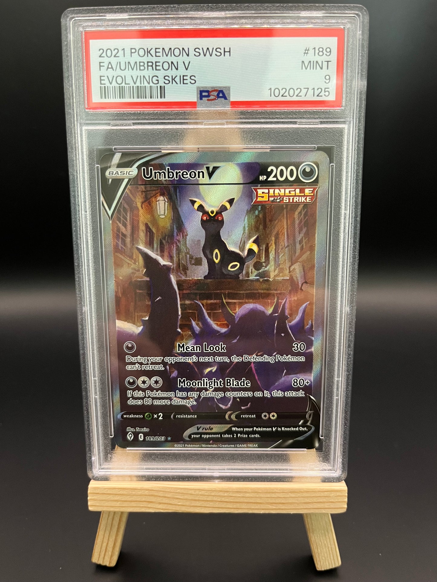 Pokemon Karte Umbreon V (EVS 189) PSA 9 - Evolving Skies - English
