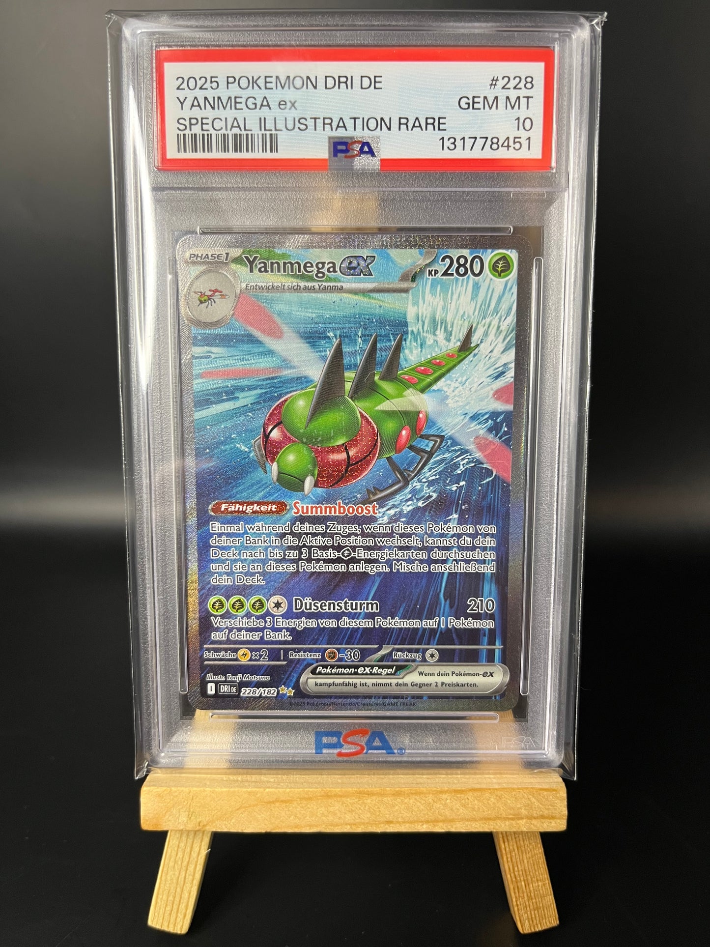 Pokemon Karte Yanmega ex (DRI 228) PSA 10 - Ewige Rivalen - Deutsch