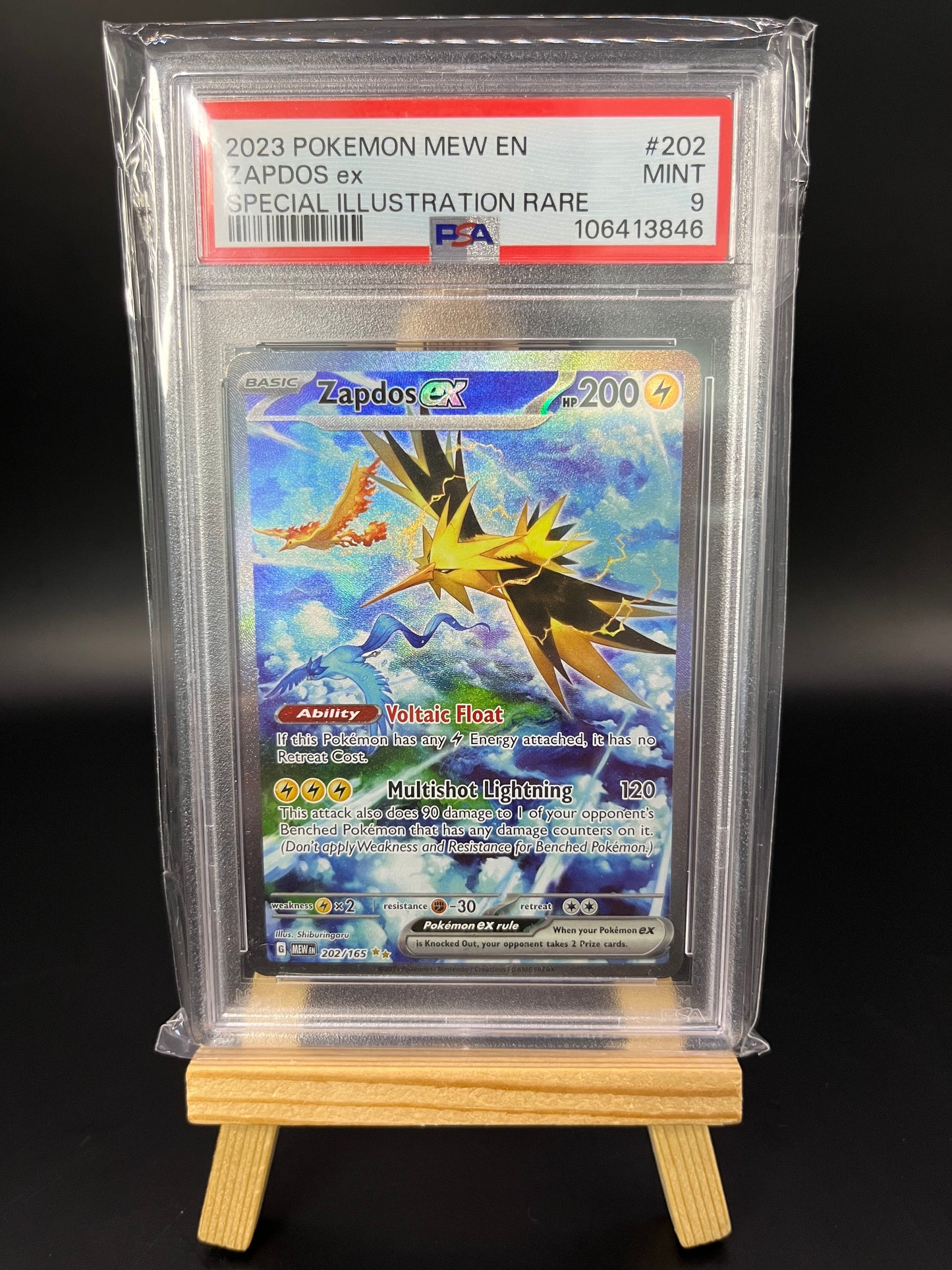 Pokemon Karte Zapdos ex (MEW 202) PSA 9 - 151 - Englisch