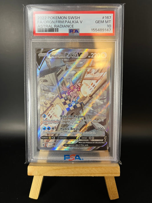 Pokémon Karte Origin Forme Palkia V (ASR 167) PSA 10 - Astral Radiance - English