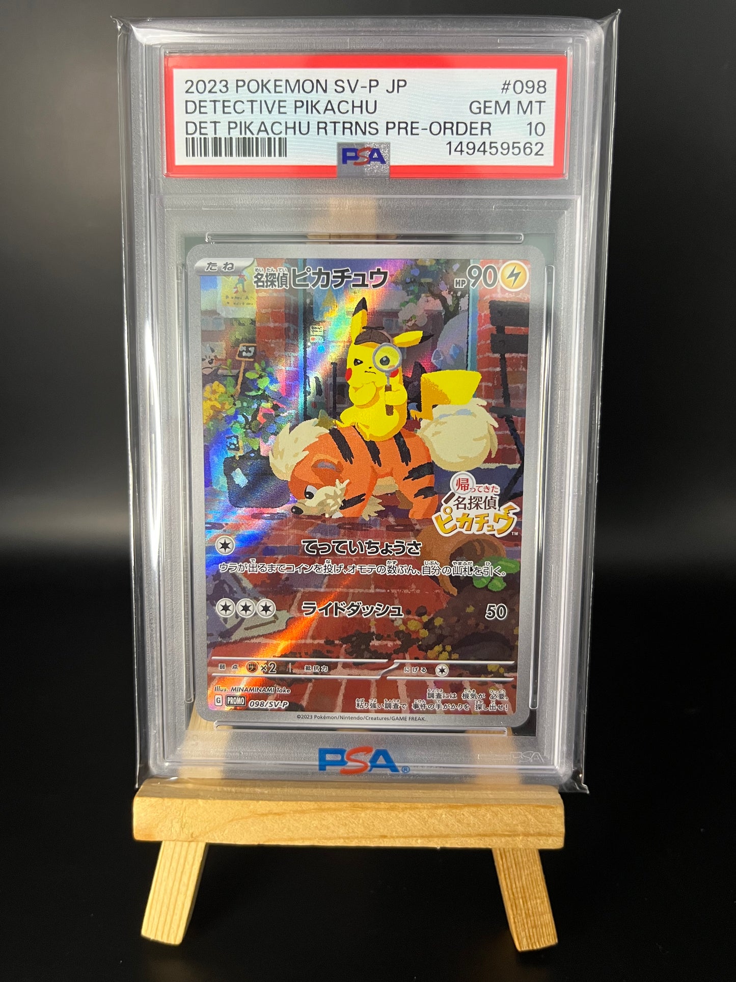 Pokemon Karte Detective Pikachu (SV-P 098) PSA 10 - Scarlet & Violet Promos - Japanese