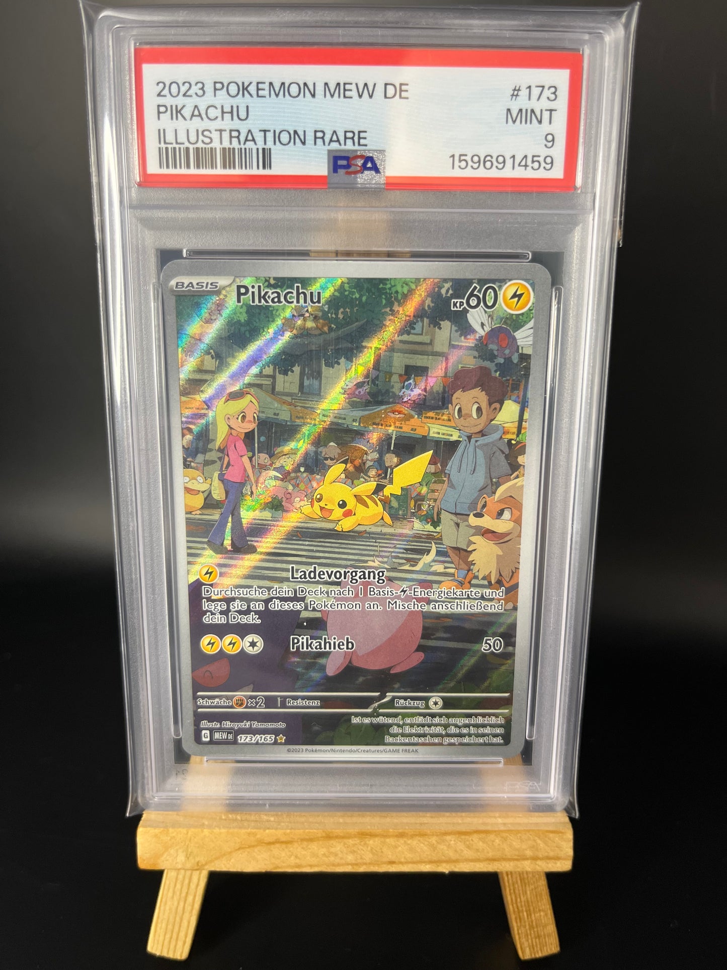 Pokémon Karte Pikachu (MEW 173) PSA 9 - 151 - Deutsch