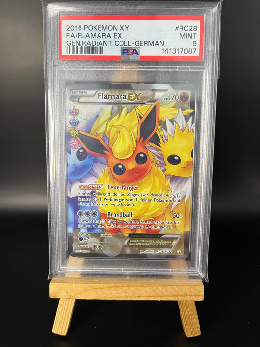 Pokémon Karte Flamara EX (GEN RC28) PSA 9 - Generationen - Deutsch