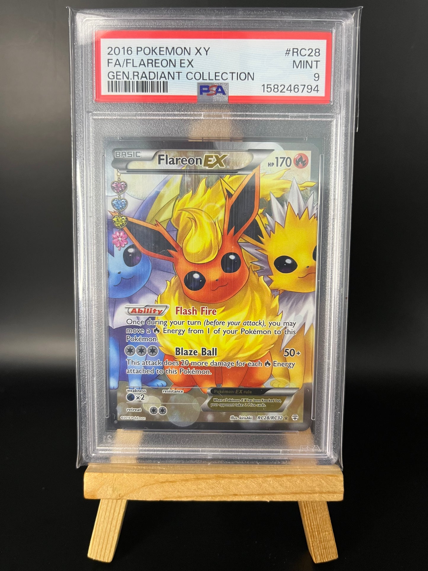 Pokémon Karte Flareon EX (GEN RC28) PSA 9 - Generations - English