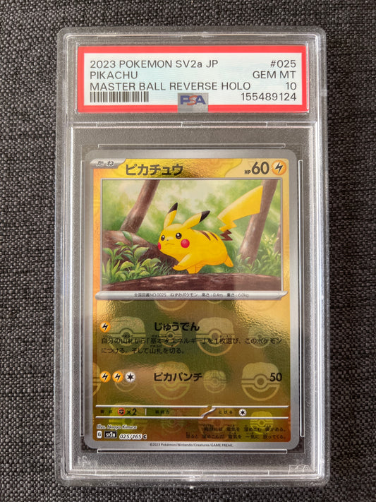 Pokemon Karte Pikachu Masterball (sv2a 025) PSA 10 - Pokémon Card 151 - Japanese
