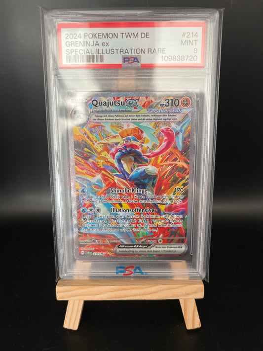 Pokemon Karte Quajutsu ex (TWM 214) PSA 9 - Maskerade im Zwielicht - Deutsch