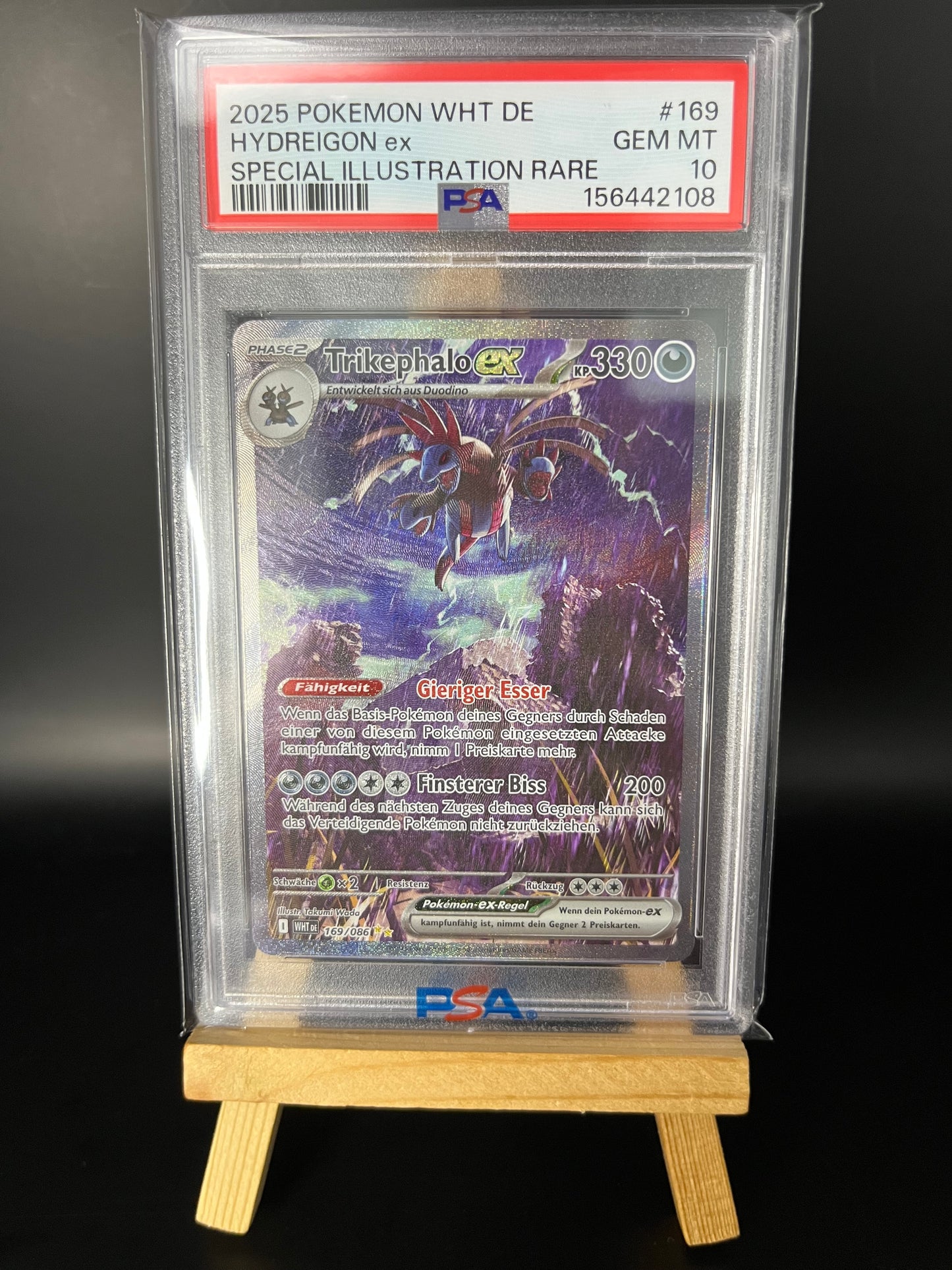 Pokémon Karte Trikephalo ex (WHT 169) PSA 10 - Weiße Flammen - Deutsch