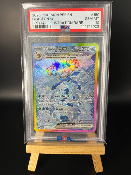 Pokémon Karte Glaceon 150 PSA 10 - Prismatic Evolutions - English