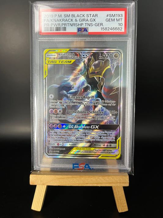 Pokémon Karte Knakrack & Giratina GX (SM 193) PSA 10 - SM Black Star Promos - Deutsch