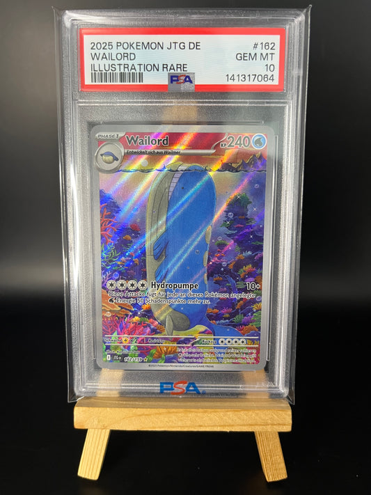 Pokemon Karte Wailord (JTG 162) PSA 10 - Reisegefährten - Deutsch