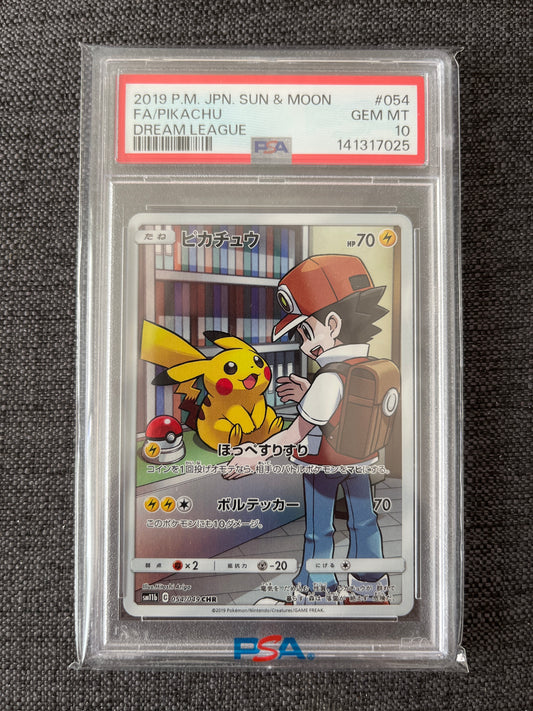 Pokemon Karte Pikachu (sm11b 054) PSA 10 - Dream League - Japanese