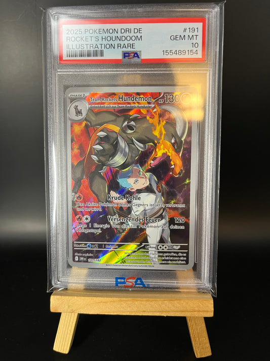 Pokemon Karte Team Rockets Hundemon (DRI 191) PSA 10 - Ewige Rivalen - Deutsch