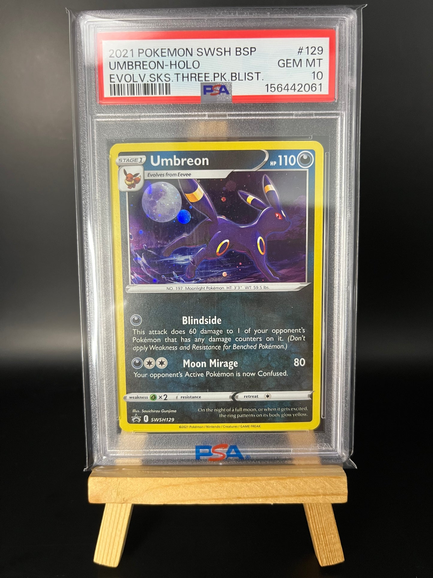 Pokémon Karte Umbreon (SWSH 129) PSA 10 - SWSH Black Star Promos - English