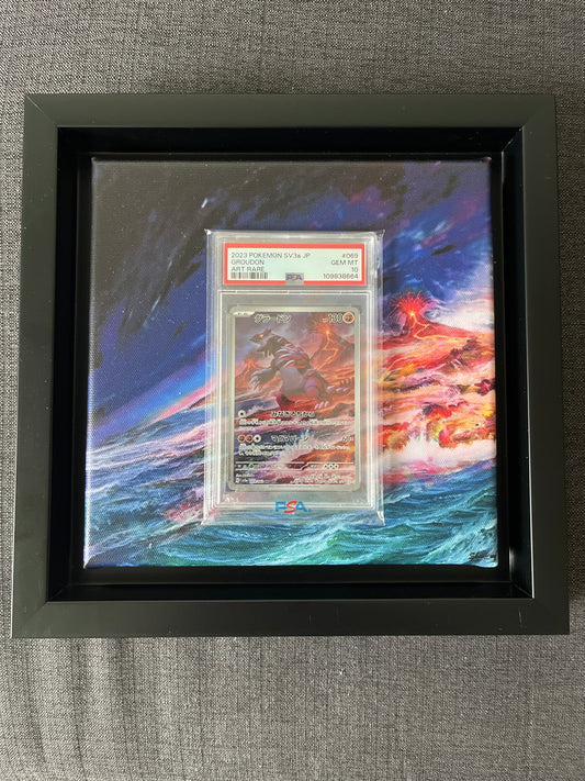 Pokémon Karte Groudon (sv3a 069) PSA 10 - Raging Surf - Japanese incl. frame