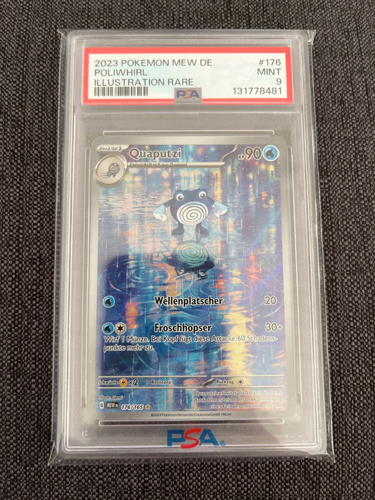 Pokémon Karte Quaputzi - Poliwhirl 176 PSA 9 - 151 - Deutsch