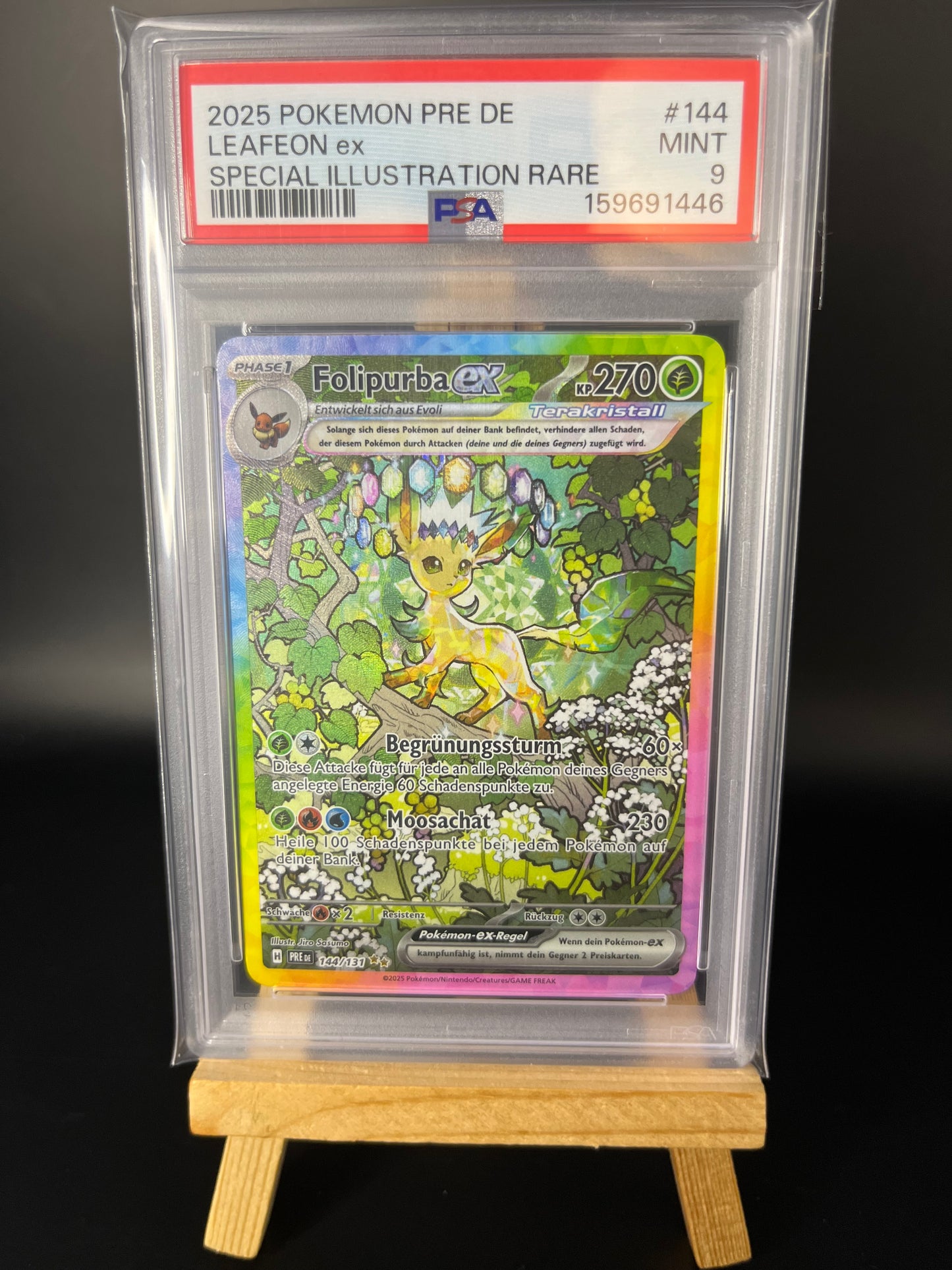 Pokémon Karte Folipurba ex (PRE 144) PSA 9 - Prismatische Entwicklungen - Deutsch