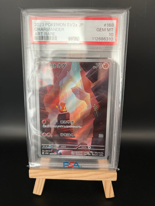 Pokemon Karte Glumanda - Charmander (sv2a 168) PSA 10 - 151 - Japanisch